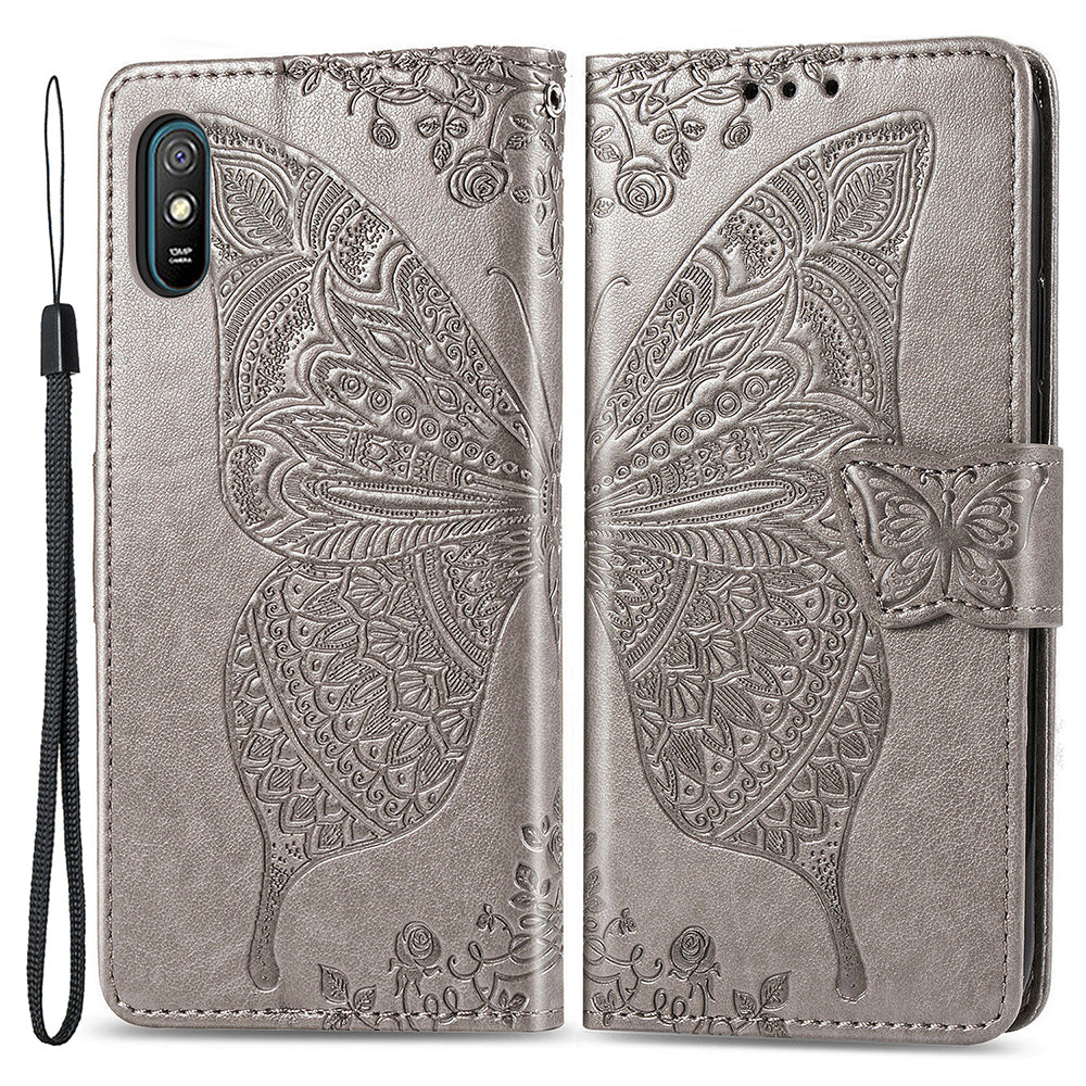 For Xiaomi Redmi 9A Mobile Phone Shell Cover Imprinted Butterfly Pattern Magnetic Closure Phone Wallet PU Leather Stand Case For Xiaomi Redmi 9A Mobile Phone Shell Cover Imprinted Butterfly Pattern Magnetic Closure Phone Wallet PU Leather Stand Case